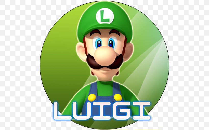 Luigi New Super Mario Bros. U, PNG, 512x512px, Luigi, Area, Cartoon, Fictional Character, Green Download Free