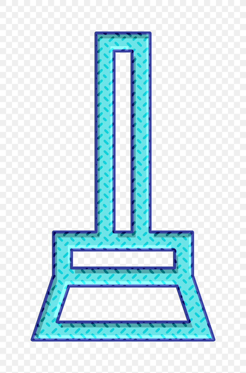 Broom Icon Homeware Icon, PNG, 744x1244px, Broom Icon, Aqua, Electric Blue, Homeware Icon, Line Download Free