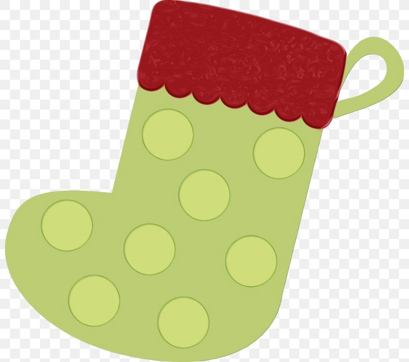 Christmas Stocking, PNG, 800x727px, Watercolor, Christmas Stocking, Green, Paint, Shoe Download Free