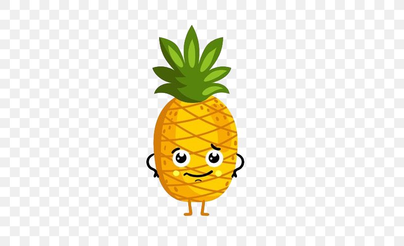 Fruit Cartoon Drawing Illustration, PNG, 500x500px, Fruit, Ananas, Bromeliaceae, Cartoon, Character Download Free