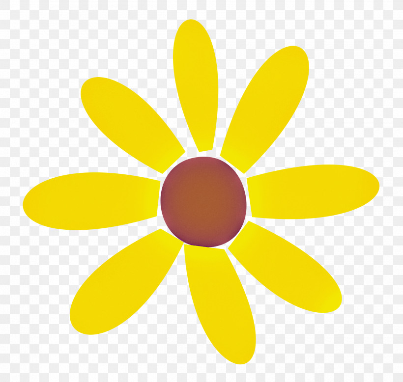 Petal Flower Yellow Line Meter, PNG, 2500x2374px, Fun, Cartoon, Cool, Flower, Geometry Download Free