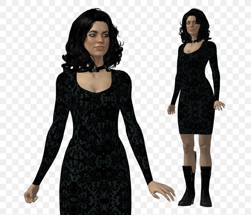 Little Black Dress Miranda Lawson Mass Effect 3 Clothing, PNG, 718x702px, Watercolor, Cartoon, Flower, Frame, Heart Download Free