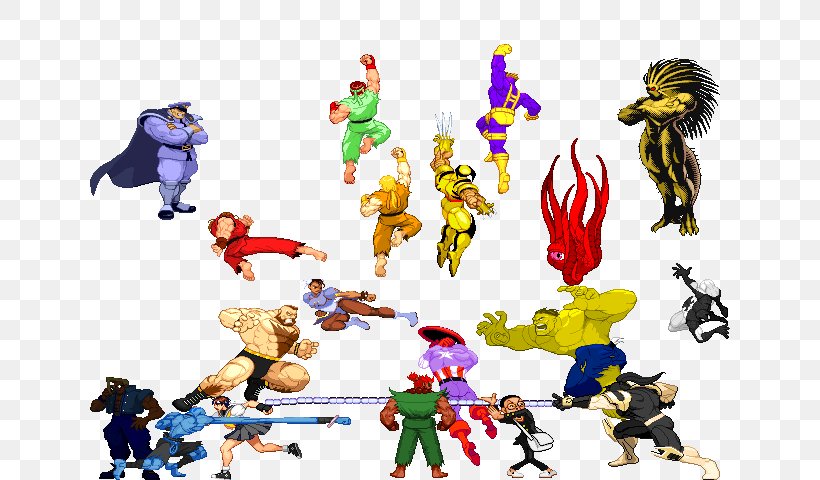 Marvel Super Heroes Vs. Street Fighter X-Men Vs. Street Fighter Marvel Vs. Capcom 3: Fate Of Two Worlds M.U.G.E.N, PNG, 640x480px, Xmen Vs Street Fighter, Action Figure, Animal Figure, Arcade Game, Art Download Free