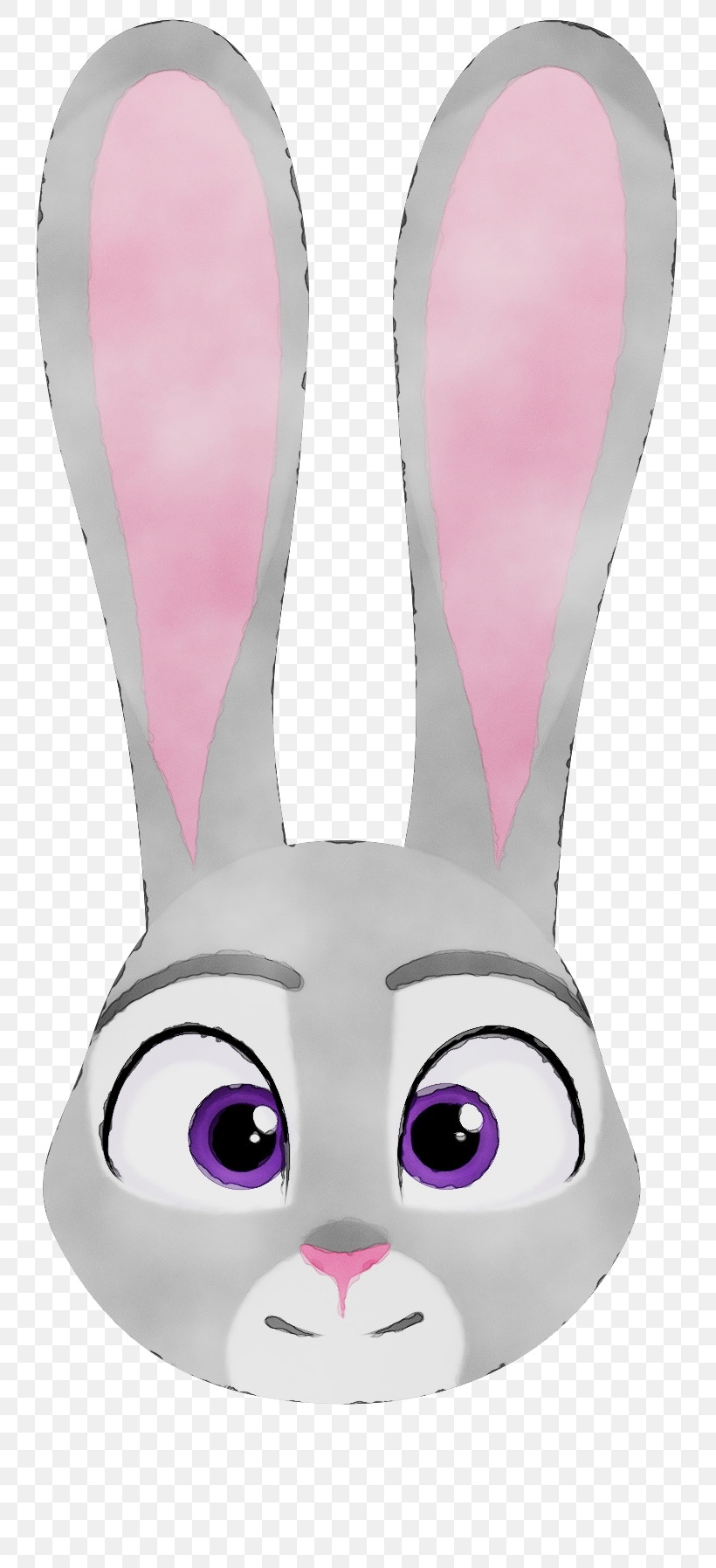 Pink Cartoon Animation Whiskers Rabbit, PNG, 750x1795px, Watercolor, Animation, Cartoon, Paint, Pink Download Free
