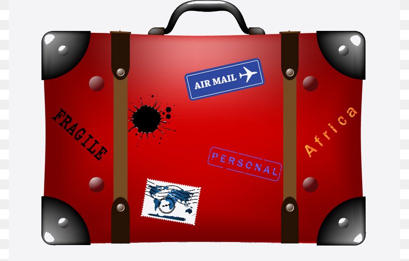 Suitcase Travel Baggage Clip Art, PNG, 784x524px, Suitcase, Baggage, Brand, Hardware, Red Download Free