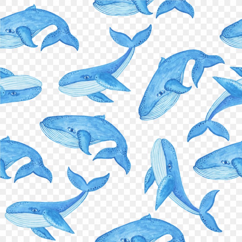 Blue Whale Pattern, PNG, 1024x1024px, Blue Whale, Animal Figure, Aqua, Azure, Blue Download Free