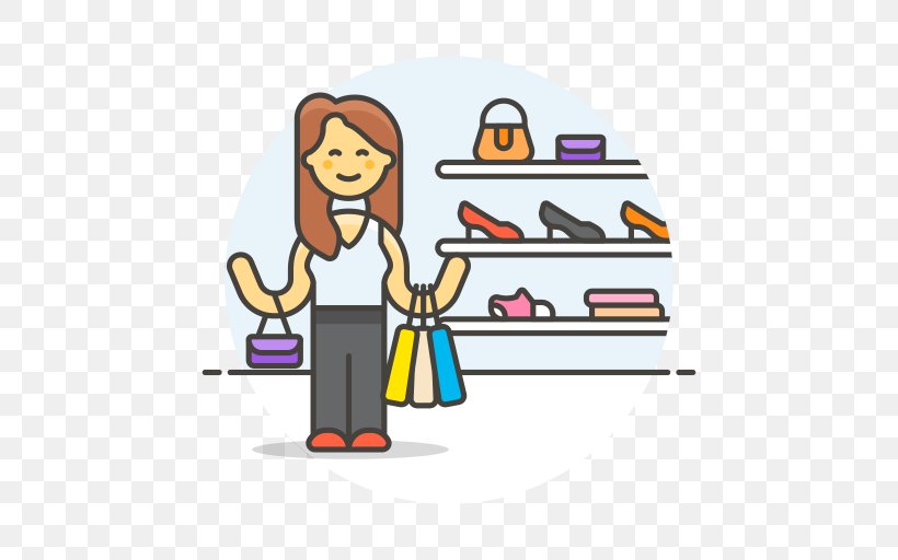 Clip Art Shoe Shopping Woman, PNG, 512x512px, Shoe, Area, Human Behavior, Industrial Design, Organization Download Free