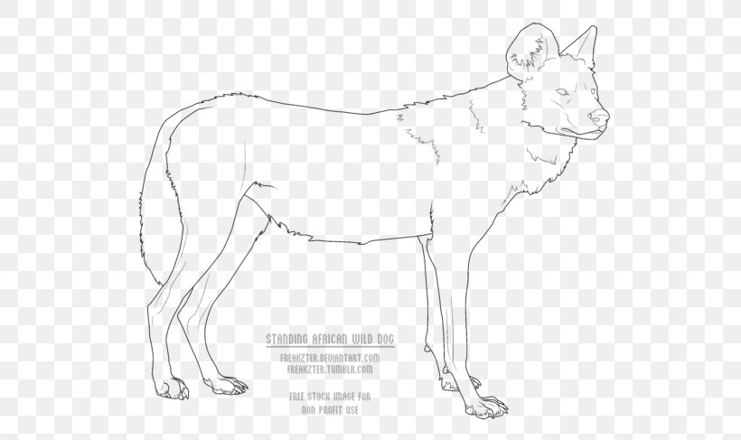 Dog Breed African Wild Dog Line Art Drawing, PNG, 600x487px, Dog Breed, African Wild Dog, Art, Artwork, Black And White Download Free