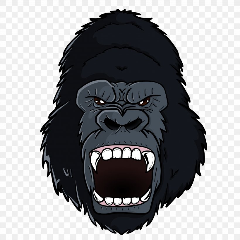 Gorilla Samsung Galaxy S8 Ape Cartoon, PNG, 2738x2738px, Gorilla, Ape, Cartoon, Computer, Fang Download Free