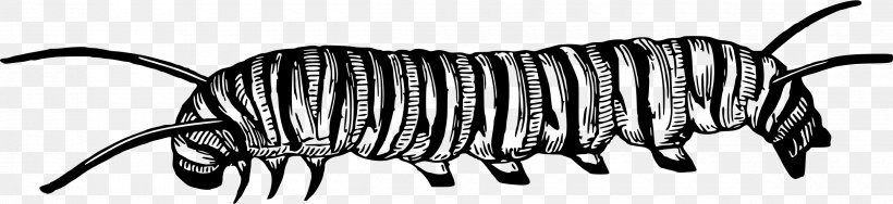 Caterpillar Black And White Clip Art, PNG, 2500x574px, Caterpillar, Animal, Animal Figure, Big Cats, Black Download Free