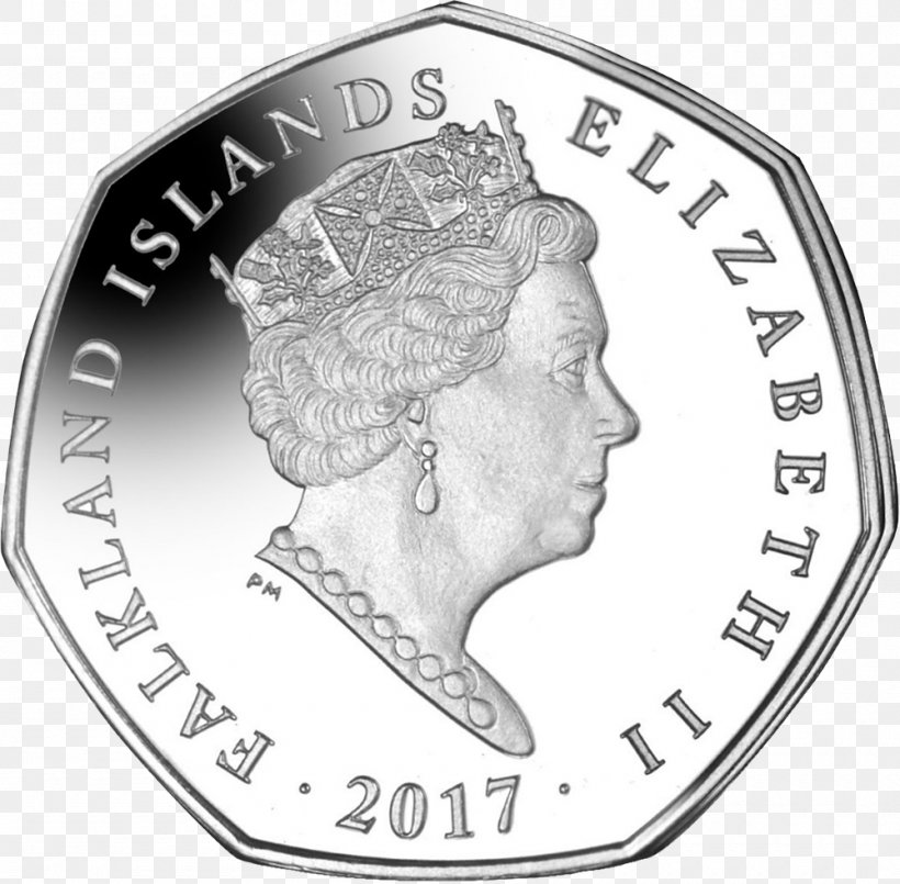 Falkland Islands Fifty Pence Coin Pobjoy Mint Rockhopper Penguin, PNG, 1000x982px, Falkland Islands, Black And White, Cash, Coin, Coins Of The Pound Sterling Download Free