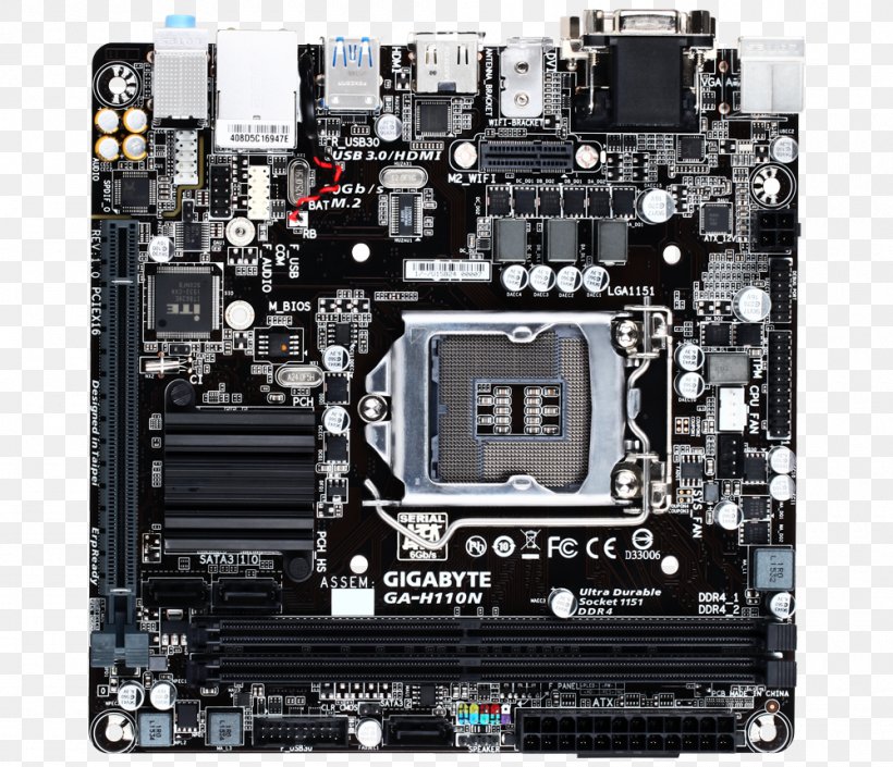 Intel LGA 1151 Motherboard Mini-ITX Gigabyte Technology, PNG, 1000x860px, Intel, Computer Component, Computer Hardware, Cpu, Cpu Socket Download Free