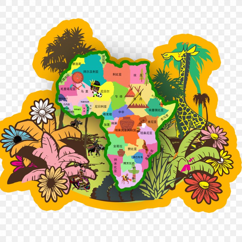 South Africa Map Illustration, PNG, 1500x1500px, South Africa, Africa, Art, Cartoon, Flora Download Free