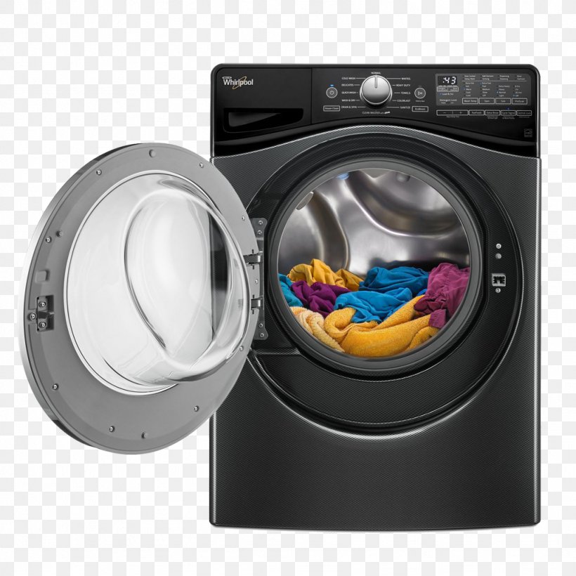 Washing Machines Whirlpool WFW92HEF Whirlpool WFW85HEF Laundry, PNG, 1024x1024px, Washing Machines, Camera Lens, Cleaning, Clothes Dryer, Detergent Download Free