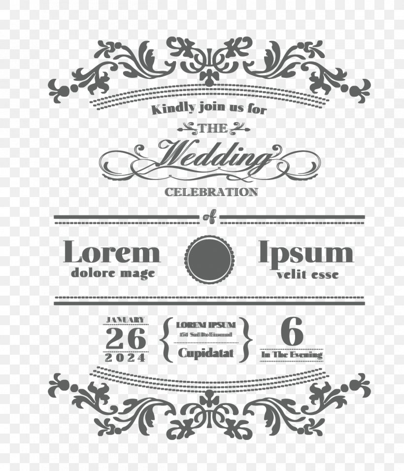 Wedding Invitation Logo Font, PNG, 1250x1458px, Wedding Invitation, Black, Black And White, Brand, Bride Download Free