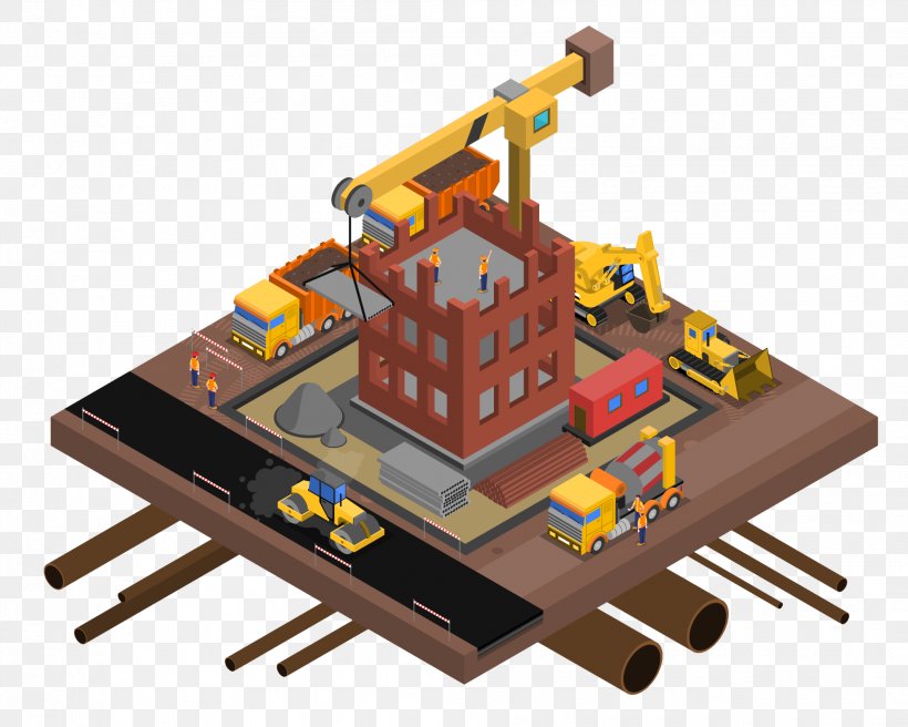 Building Architectural Engineering Heavy Machinery, PNG, 2083x1667px, Building, Architectural Engineering, Bulldozer, Crane, Excavator Download Free