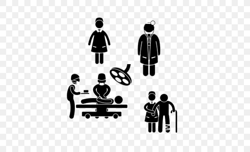 Patient Pictogram Health Care Physician Surgery, PNG, 500x500px, Patient, Black And White, Brand, Clinic, Doctoru2013patient Relationship Download Free