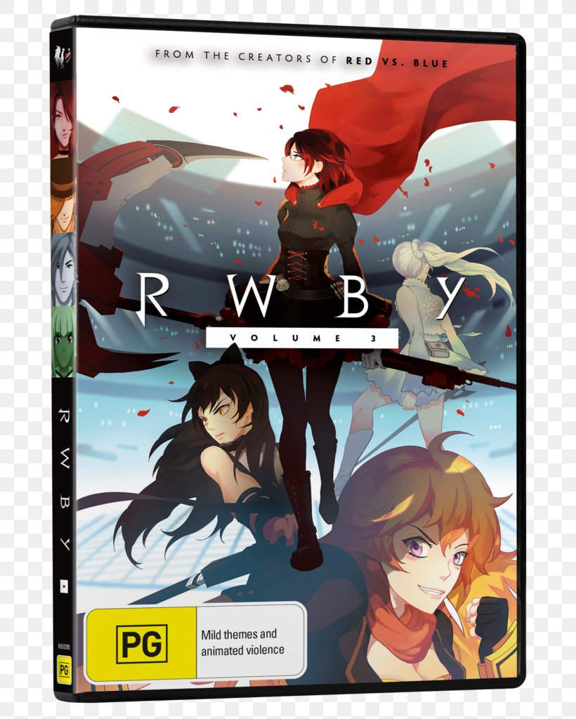 Blu-ray Disc Amazon.com RWBY, PNG, 740x1024px, Watercolor, Cartoon, Flower, Frame, Heart Download Free