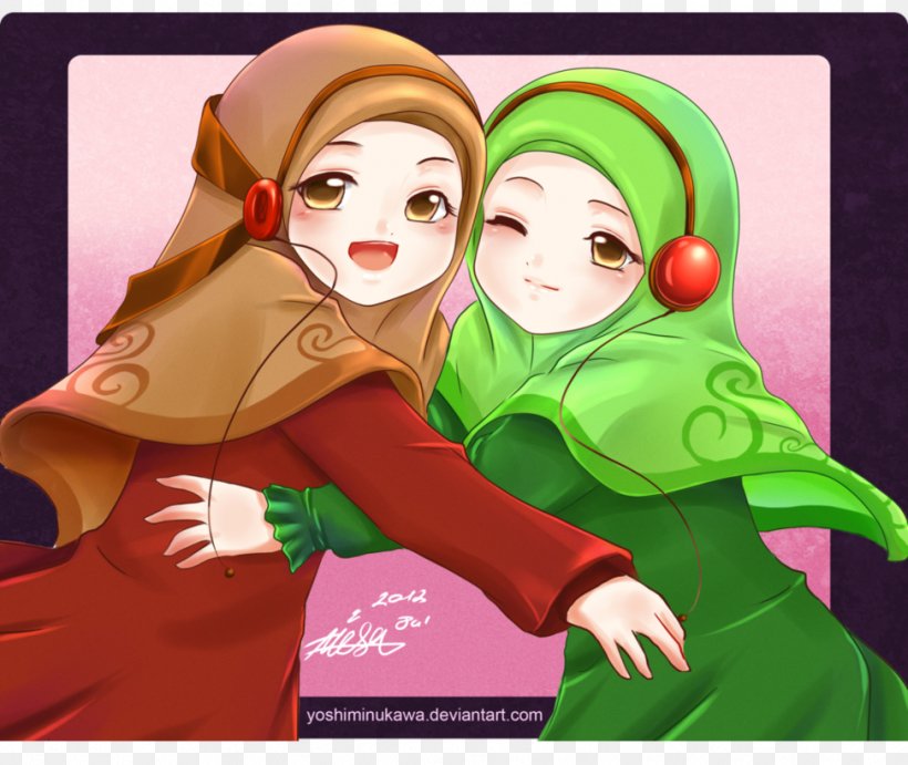 Muslim Islam Cartoon Hug Drawing, PNG, 973x821px, Watercolor, Cartoon, Flower, Frame, Heart Download Free