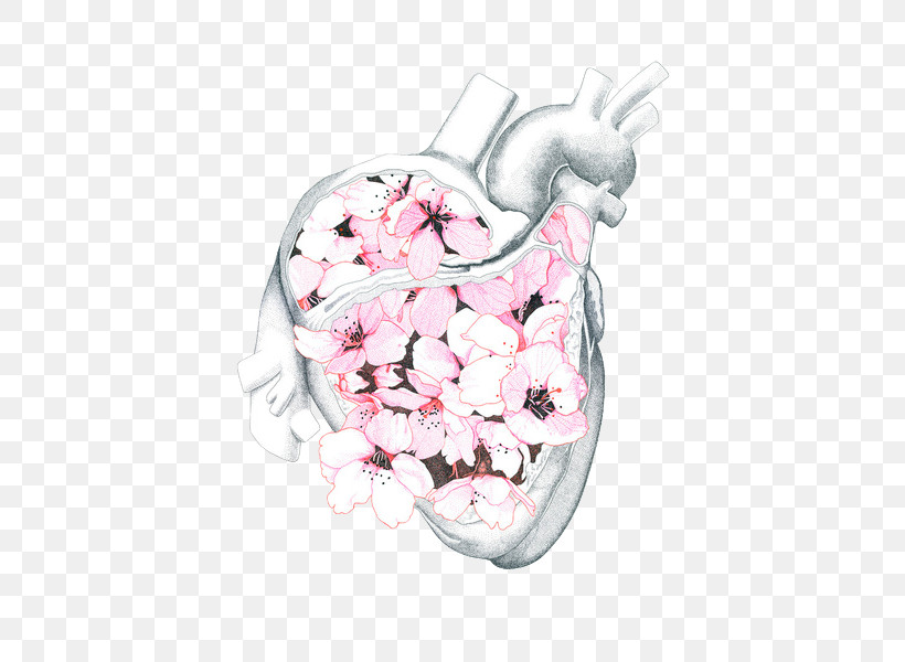 Pink Drawing Plant Heart Sketch, PNG, 462x600px, Pink, Drawing, Flower, Heart, Plant Download Free