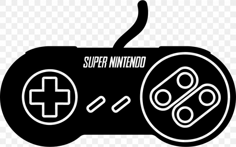 Super Nintendo Entertainment System Game Controllers Video Games, PNG, 980x610px, Super Nintendo Entertainment System, Area, Black And White, Brand, Game Download Free