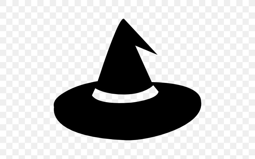 Witch Hat Witchcraft Clip Art, PNG, 512x512px, Witch Hat, Artwork, Black And White, Cone, Costume Download Free