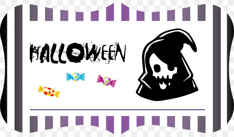 Happy Halloween Halloween, PNG, 3000x1758px, Happy Halloween, Cartoon, Halloween, Happiness, Line Download Free