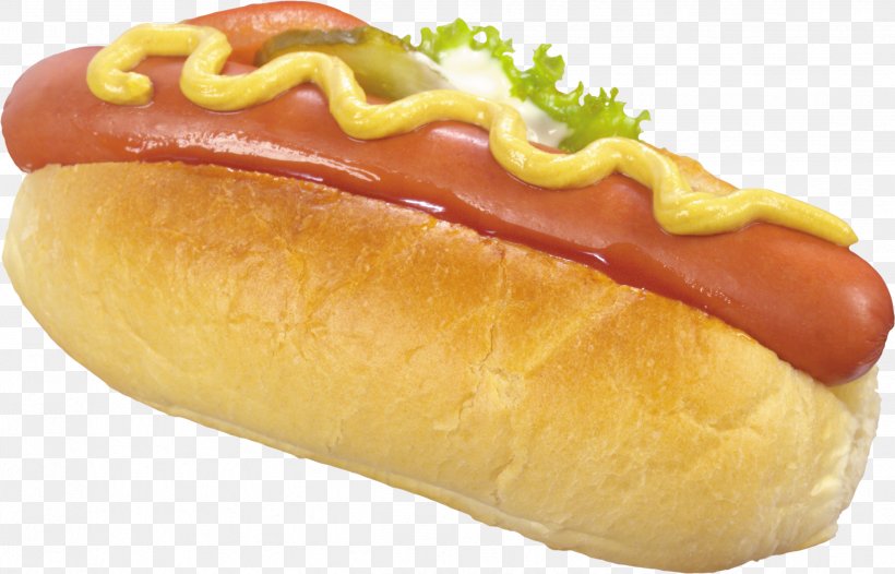 Hot Dog Sausage Hamburger Butterbrot, PNG, 2473x1589px, Hot Dog, American Food, Bacon, Bockwurst, Bread Download Free