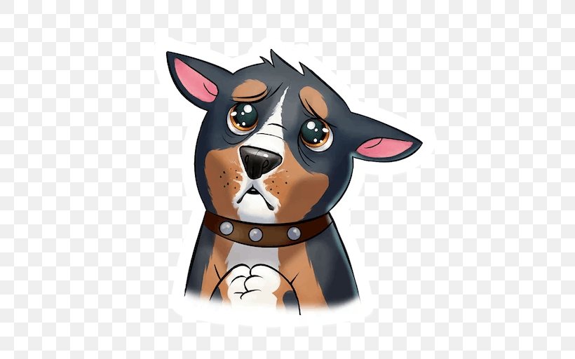 Dog Sticker Telegram VKontakte, PNG, 512x512px, Dog, Carnivoran, Character, Dog Like Mammal, Fiction Download Free