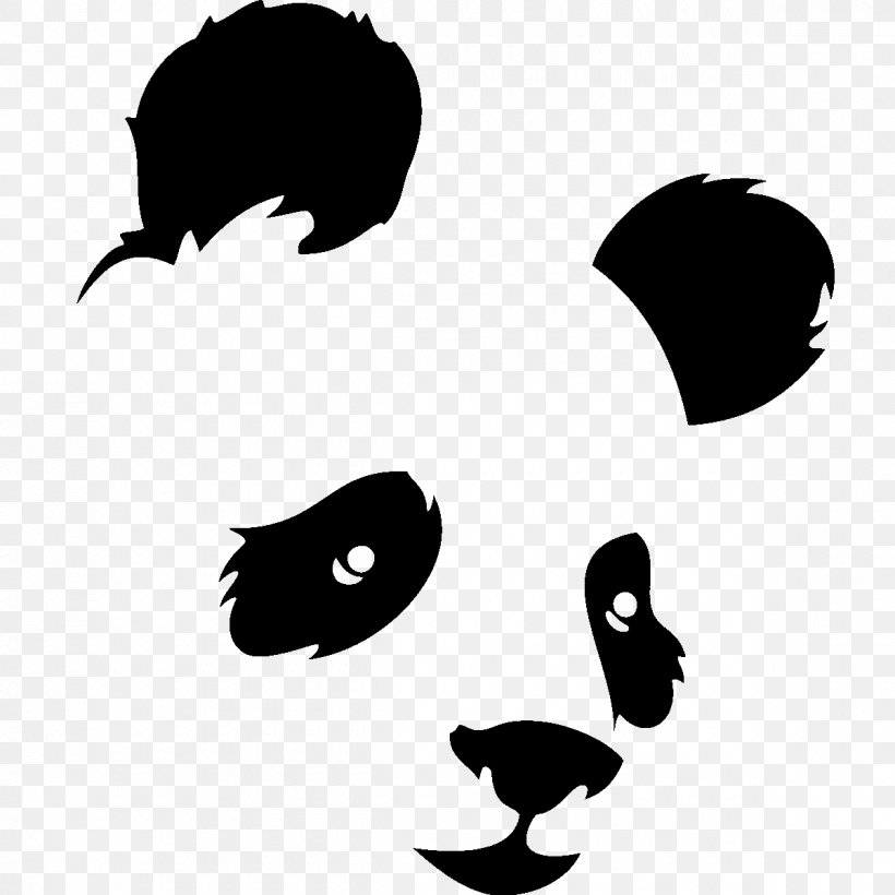 Giant Panda Bear Silhouette Stencil, PNG, 1200x1200px, Giant Panda, Art, Beak, Bear, Bird Download Free