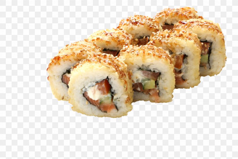 Sushi, PNG, 5760x3840px, Dish, California Roll, Comfort Food, Cuisine, Food Download Free