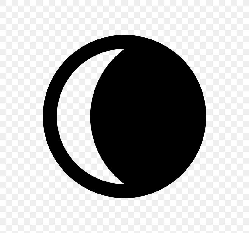Symbol Lunar Phase Crescent Sign Clip Art, PNG, 768x768px, Symbol, Astrological Sign, Black, Black And White, Crescent Download Free