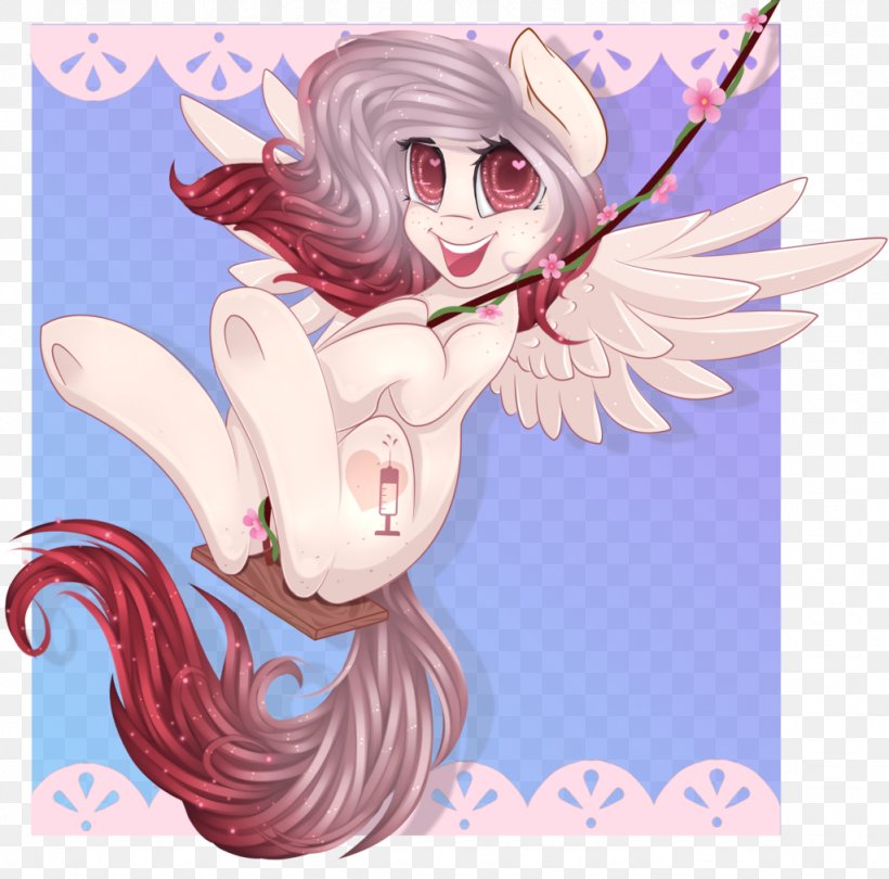 DeviantArt Pony Winged Unicorn Love Gift, PNG, 1024x1012px, Watercolor, Cartoon, Flower, Frame, Heart Download Free