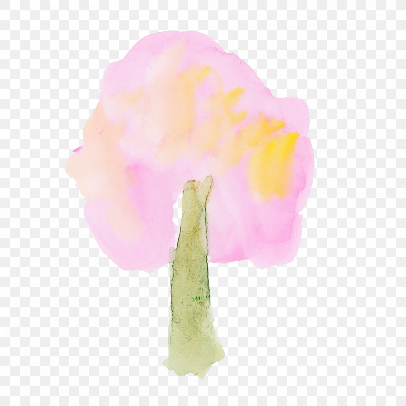 Pink Flower Plant Petal Watercolor Paint, PNG, 2000x2000px, Watercolor Tree, Cotton Candy, Flower, Paint, Petal Download Free