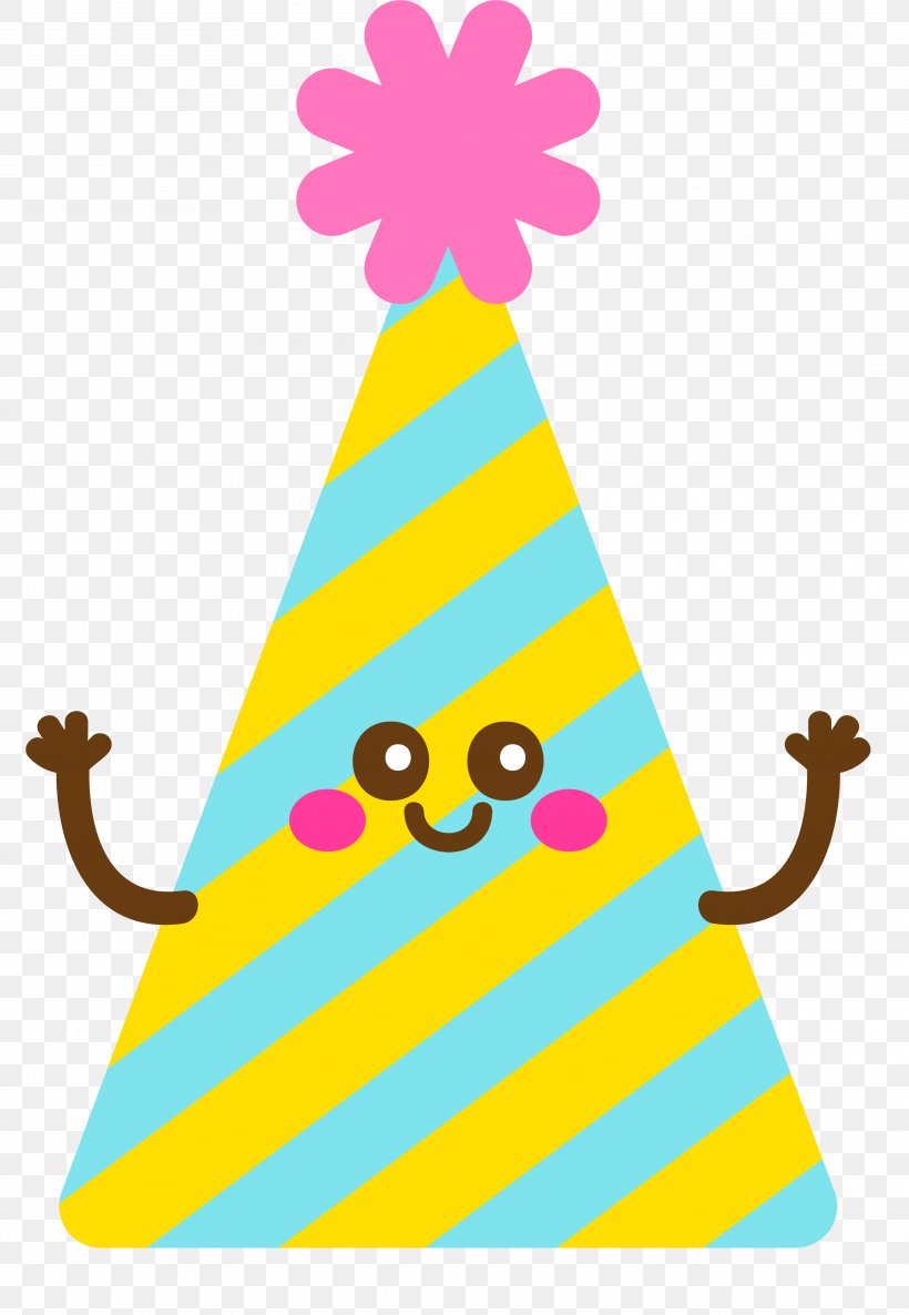 Party Hat Cartoon Clip Art, PNG, 3953x5720px, Party Hat, Area, Artwork, Cartoon, Color Download Free