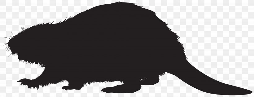 Beaver Silhouette Clip Art, PNG, 8000x3072px, Beaver, Animal, Black, Black And White, Blog Download Free