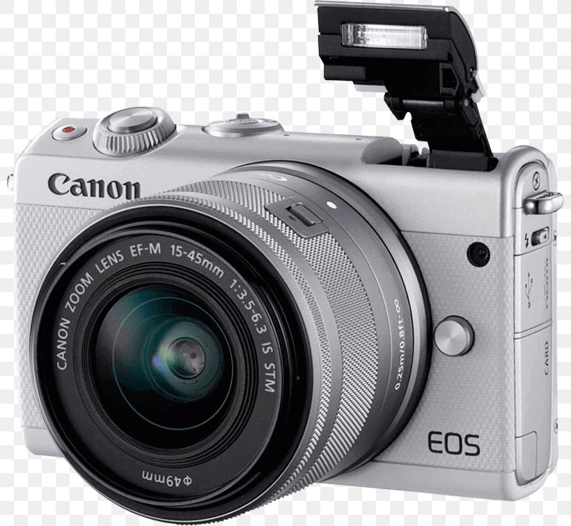 Canon EOS M Mirrorless Interchangeable-lens Camera Canon EF-M 15–45mm Lens Photography, PNG, 800x756px, Canon Eos M, Active Pixel Sensor, Camera, Camera Accessory, Camera Lens Download Free