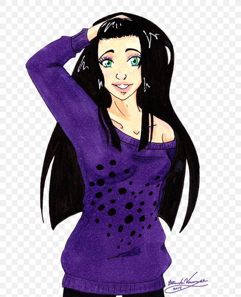 Drawing Black Hair Cartoon, PNG, 791x1009px, Watercolor, Cartoon, Flower, Frame, Heart Download Free