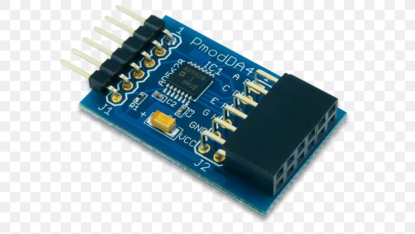 Microcontroller 12-bit Electronics Pmod Interface, PNG, 600x463px, Microcontroller, Analogtodigital Converter, Bit, Circuit Component, Circuit Prototyping Download Free