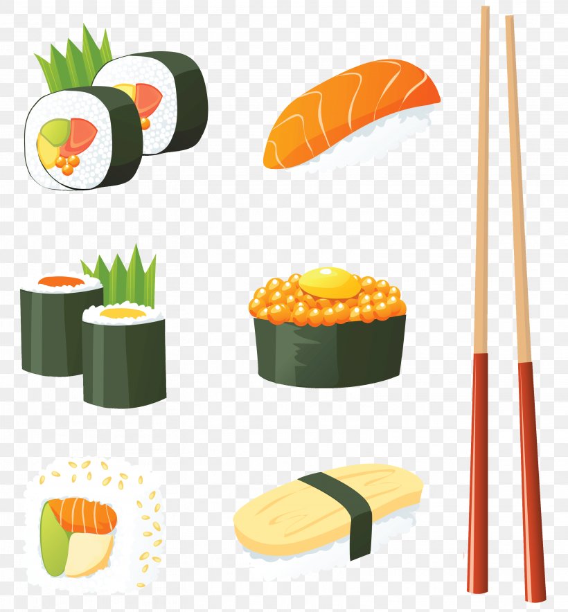 Sushi Japanese Cuisine Seafood Clip Art, PNG, 3122x3369px, Sushi, Asian Food, Chopsticks, Clip Art, Cuisine Download Free