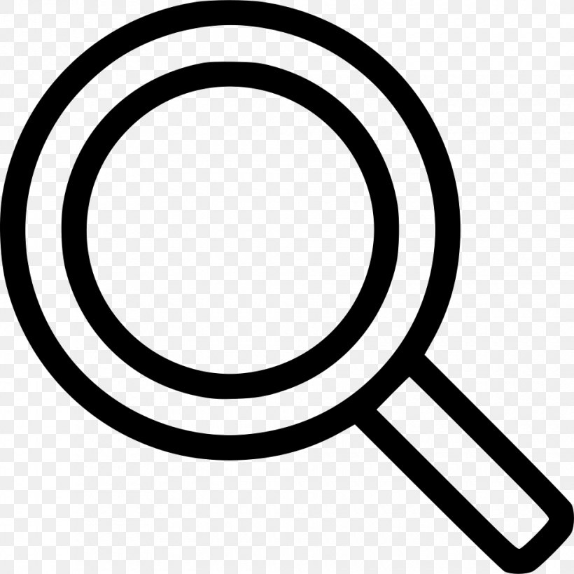 Magnifying Glass, PNG, 980x980px, Magnifying Glass, Area, Black And White, Document, Symbol Download Free