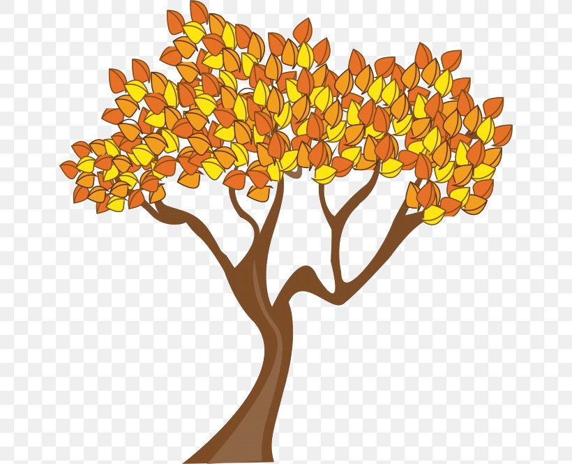 Autumn Leaf Color Tree Clip Art, PNG, 650x665px, Autumn, Art, Autumn Leaf Color, Branch, Cartoon Download Free