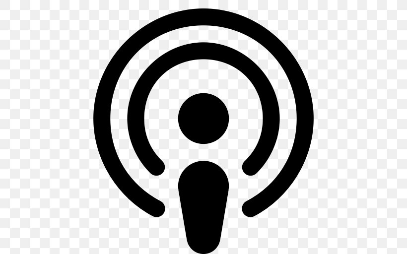Podcast Download Radio, PNG, 512x512px, Podcast, Black And White, Blog, Episode, Itunes Download Free