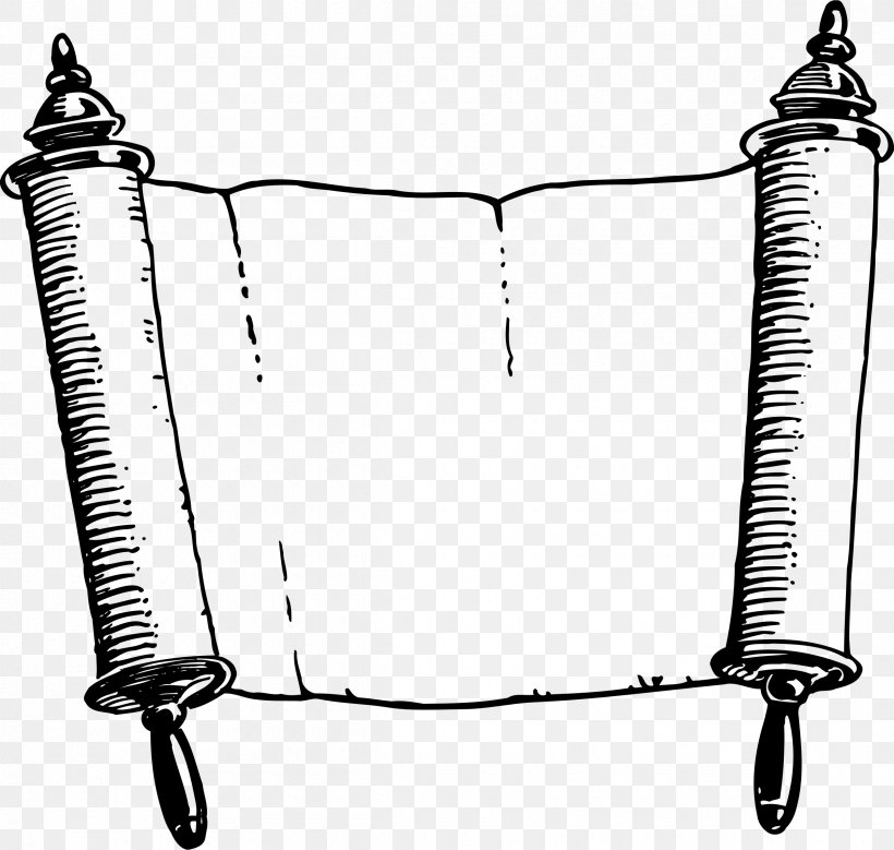 Paper scrolls outline drawing Royalty Free Vector Image