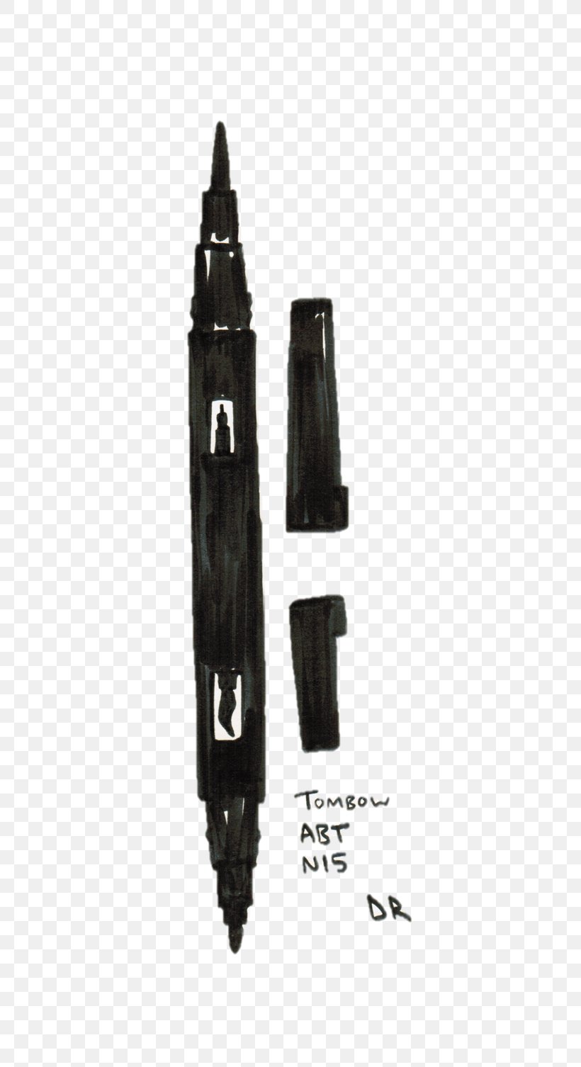 Tombow Dual Brush Pen Fudepen Drawing, PNG, 588x1506px, Pen, Ammunition, Drawing, Felt, Fudepen Download Free