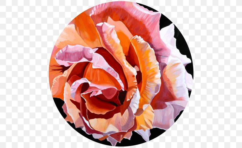 Garden Roses Work Of Art Painting Canvas, PNG, 670x500px, Garden Roses, Art, Cabbage Rose, Canvas, Cut Flowers Download Free
