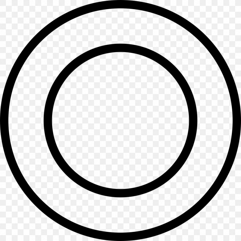 Circle White Bullseye Clip Art, PNG, 980x980px, White, Area, Black, Black And White, Black M Download Free