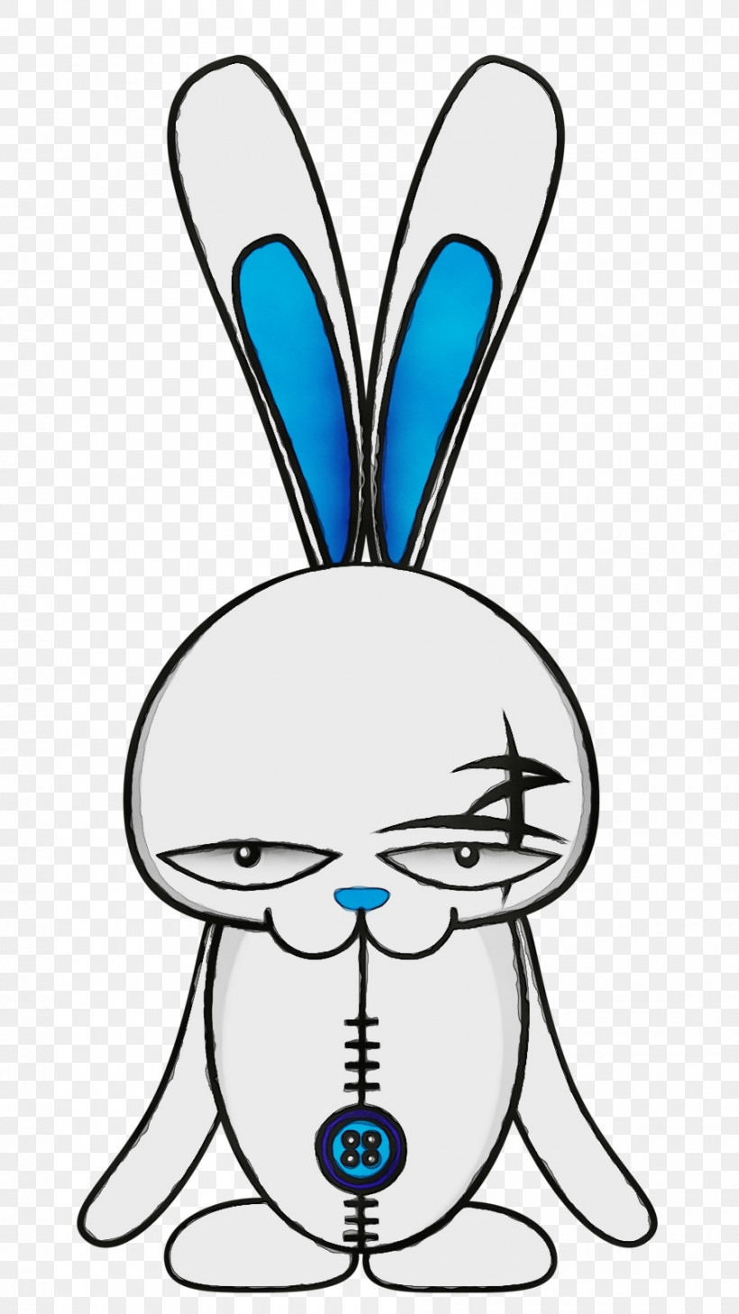 Easter Bunny, PNG, 900x1602px, Watercolor, Animal, Blue, Cartoon, Coloring Book Download Free