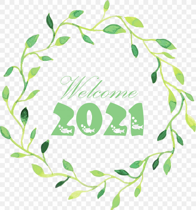 Floral Design, PNG, 2808x3000px, Happy New Year 2021, Area, Floral Design, Fruit, Green Download Free