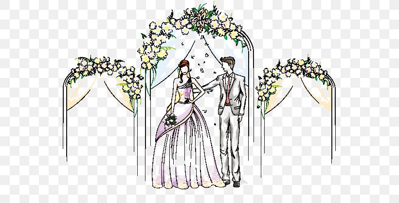 Floral Design Wedding, PNG, 625x417px, Floral Design, Art, Computer, Contemporary Western Wedding Dress, Fictional Character Download Free